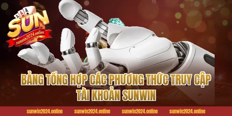 Bảng Tổng Hợp Các Phương Thức Truy Cập Tài Khoản Sunwin